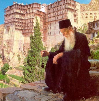 Moine du monastère Simonos Petra du Mont Athos