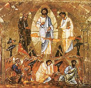 Fresque byzantine de la Transfiguration