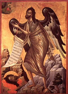 Icône de Saint Jean Baptiste, Ange du désert