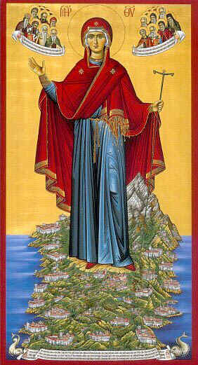 La Mère de Dieu, Higoumène du Mont Athos