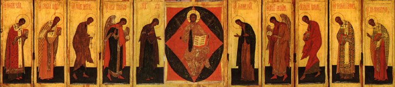 Déisis d'une iconostase portable, Russie, 16e siècle