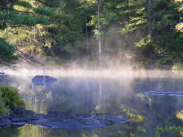 Mist at the rapids on the Black River