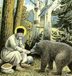 Saint Séraphim et l'ours