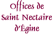 Offices de Saint Nectaire d'Égine